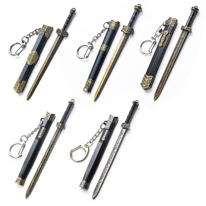 3 PCS Mini Chinese Sword Keychain