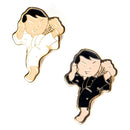 High Kicker in Uniform Pin - White/Black