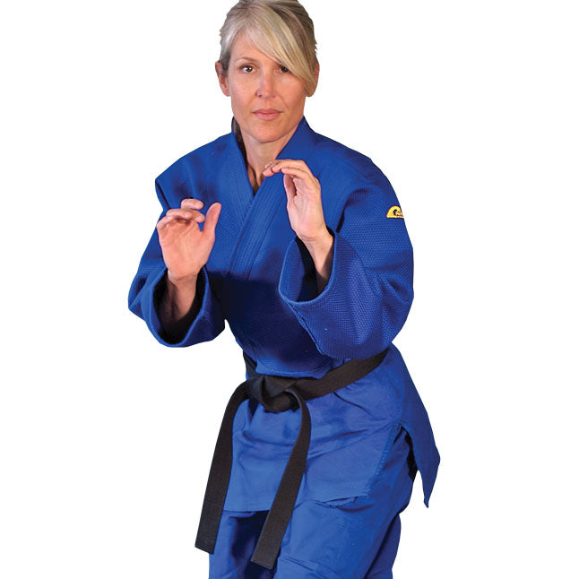 Blue Double Wave Classic Elite Judo Uniform