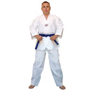 Han - TKD Uniform - white V-neck light weight poly/cotton