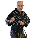 Hapkido Uniform - Black with White Diamond Pattern Top