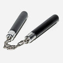 Nunchaku - Mini Round Nunchaku with Chain and Ball Bearing Swivels -  Black/Natural