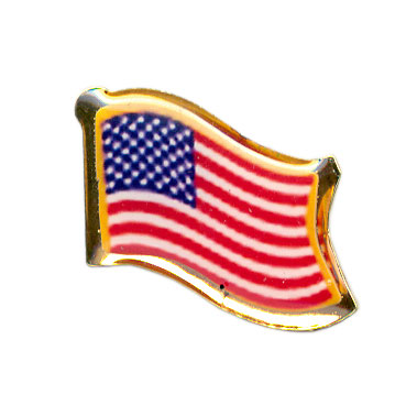 USA Waving Flag Pin